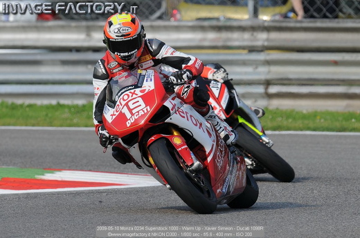 2009-05-10 Monza 0234 Superstock 1000 - Warm Up - Xavier Simeon - Ducati 1098R